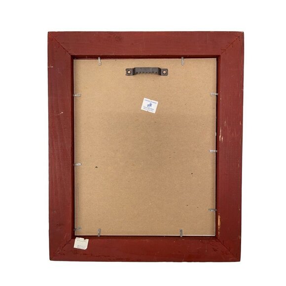 Beth Yarbrough 1996 Framed Friendly Snowman Print "Wishing You A Flurry or Two" - Picture 3 of 3